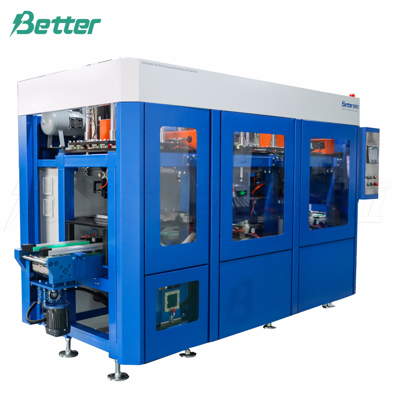 Vollautomatische CNC Bohr- und Nachlademaschine in einem
