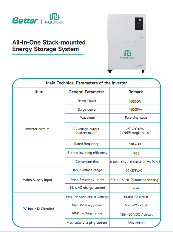 20kwh home all-in-one integrated system