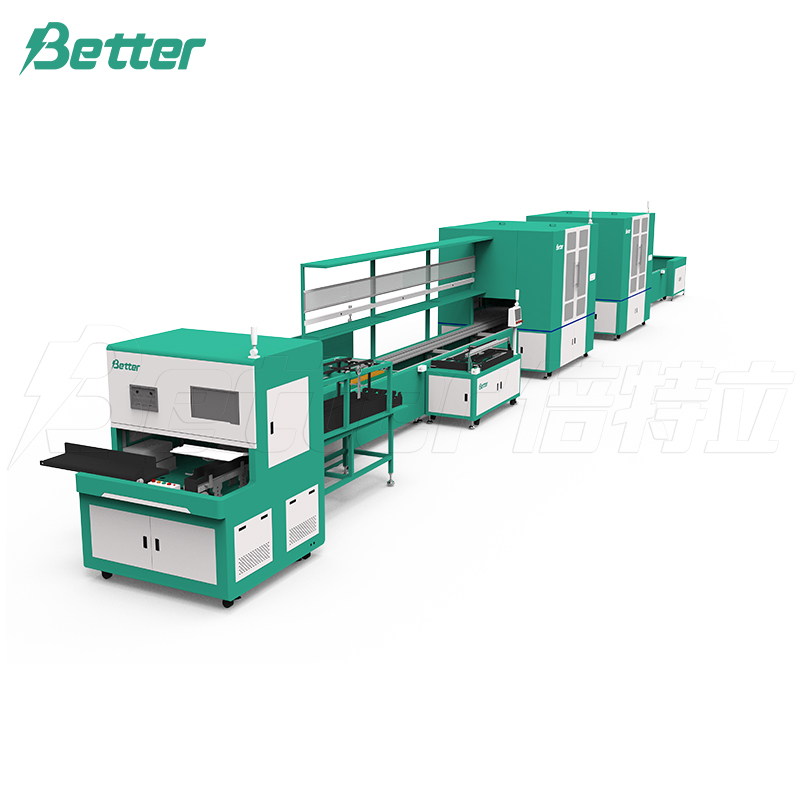 Línea de montaje automática para paquetes de baterías de celdas prismáticas