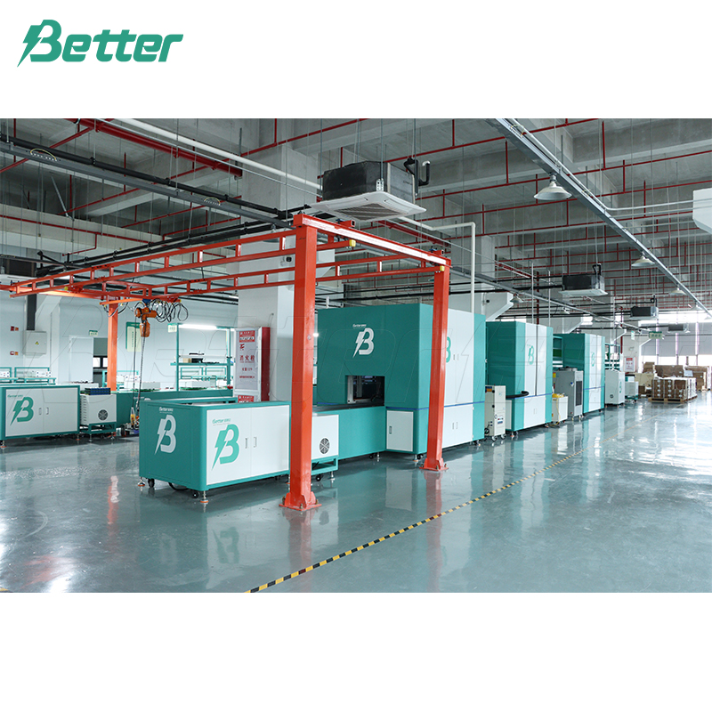 Línea de montaje automática para paquetes de baterías de celdas prismáticas