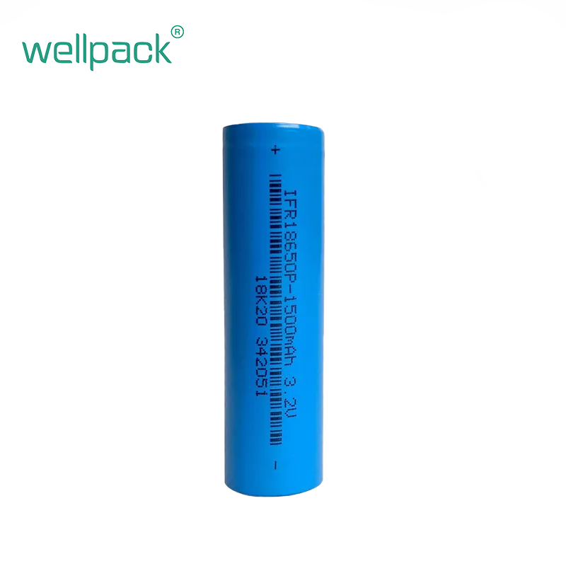 Bateria cilíndrica de lítio 18650 de 3,2 V e 1500 mAh