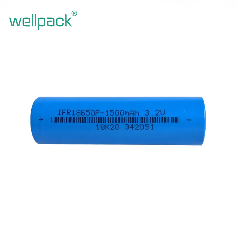 Bateria cilíndrica de lítio 18650 de 3,2 V e 1500 mAh
