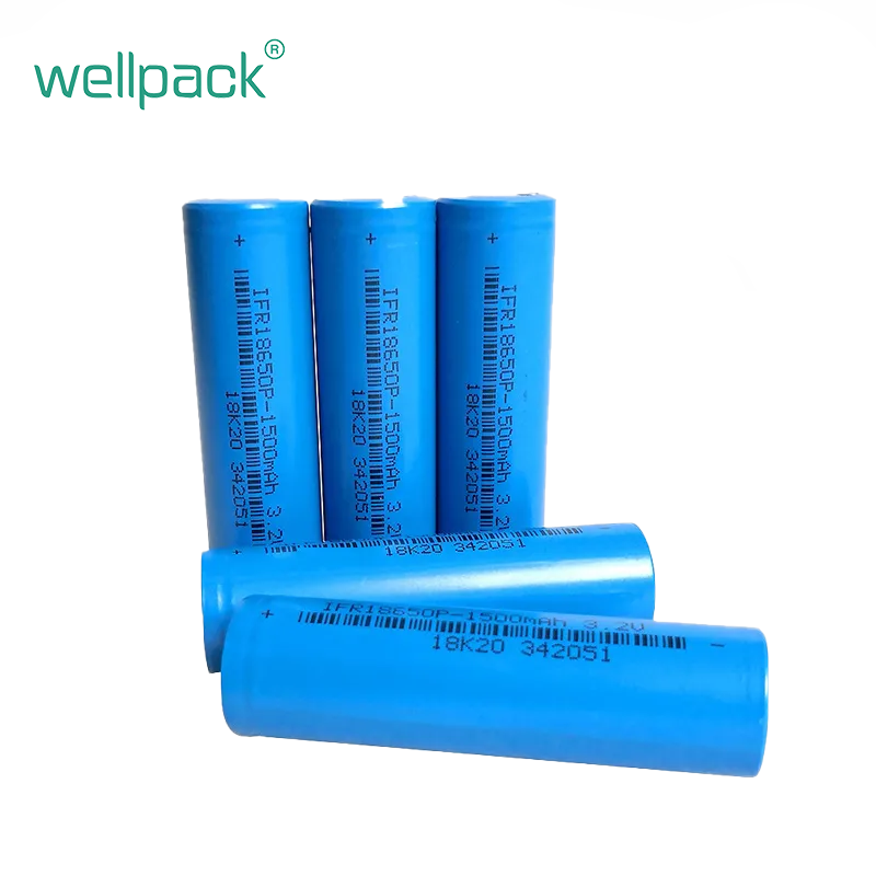 Cellule de batterie au lithium cylindrique 18650 de 3,2 V et 1500 mAh