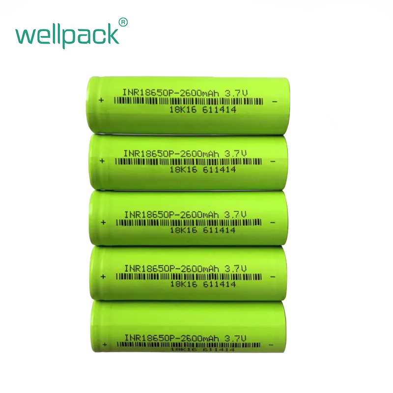 Cellules de batterie cylindriques 18650 LFP de 3,7 V et 2600 mAh