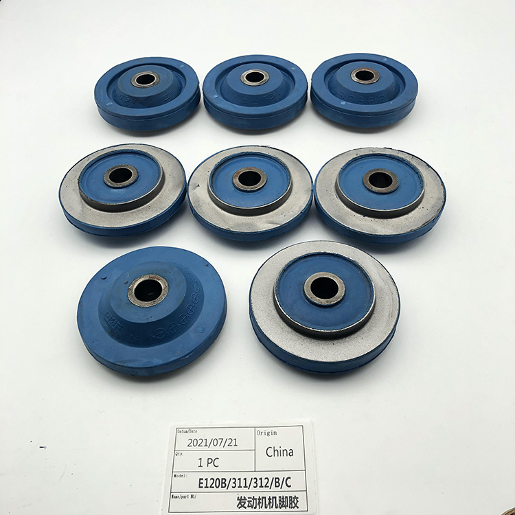 Good Quality Suitable for Excavator Accessories Excavator Parts E120b/E311/E312/B/C Blue Engine Cushion
