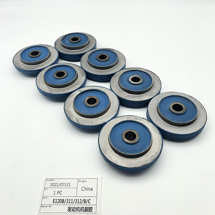Good Quality Suitable for Excavator Accessories Excavator Parts E120b/E311/E312/B/C Blue Engine Cushion
