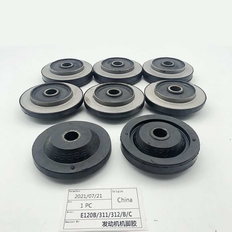 Good Quality Suitable for Excavator Accessories Excavator Parts E120b/E311/E312/B/C Black Engine Cushion