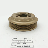 Fast Sell Multiple Engine Crankshaft Pulley Air Conditioner Type Two Grooves Fit for 6D114 8pk Engine Excavator.