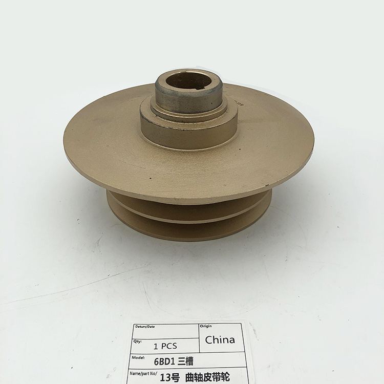 Tamaño del tensor del cigüeñal, polea de correa 3 ranuras Ex200-1/3 6bd1 Reemplazo de muchos tipos de máquinas excavadoras.
