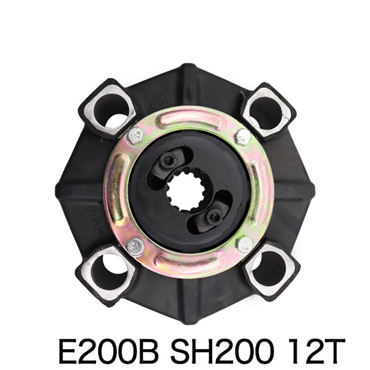E200b Sh200 12t Coupling Spare Parts for Excavators Rubber Shaft Coupling Aluminum Block