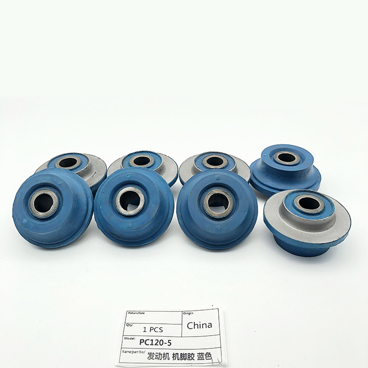 Soportes de goma flexibles de varios tipos/tamaños de alta calidad, piezas de excavadora de motor azul, cojín de motor para PC120-5