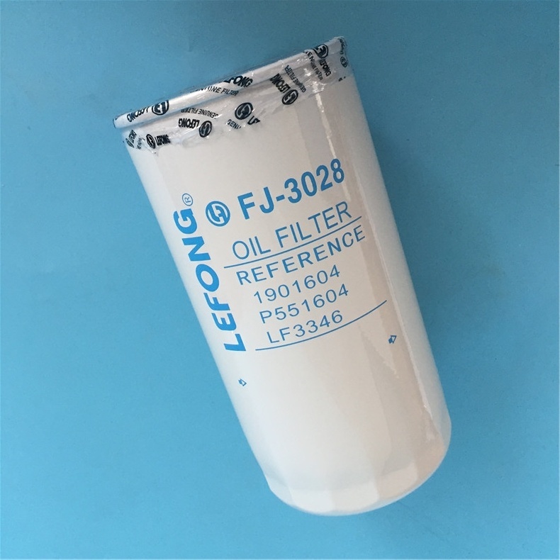 Buena calidad para aceite de excavadora/combustible/agua/aire/filtro hidráulico Fj-3028 1901604 P551604 Lf3346 Se111b Filtro de aceite