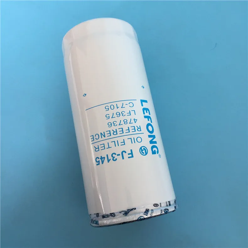 Filtros de piezas de repuesto para excavadora Diesel/combustible/agua/aceite hidráulico/filtro de aire -Filtro de aceite Fj-3145 Lf3675 Ec: 478736 21707133