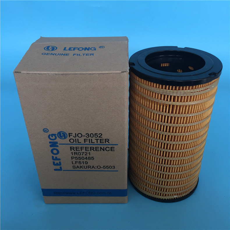 Excavator Good Quality Oil/Fuel/Water/Air/Hydraulic Filter Fj-3052 Fjo-3052 1r0721 P550485 Lf519 Sakura: O-5503 Oil Filter