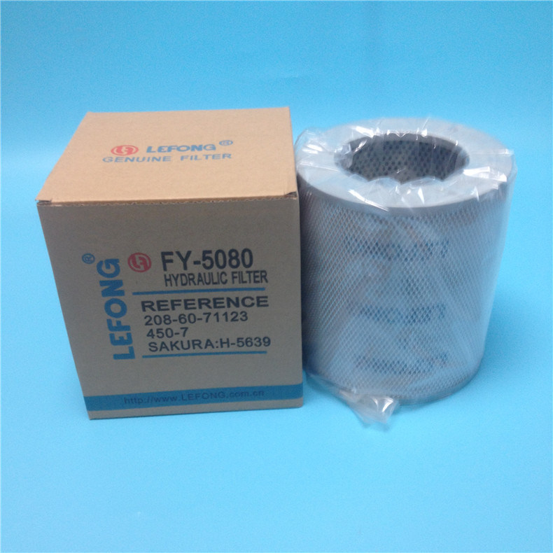 Filtres hydrauliques de remplacement de moteur à haut débit Fy-5080 Types de filtres Pièces automobiles ou d'excavatrice pour PC400-7 PC450-7 208-60-71123 208-60-71122