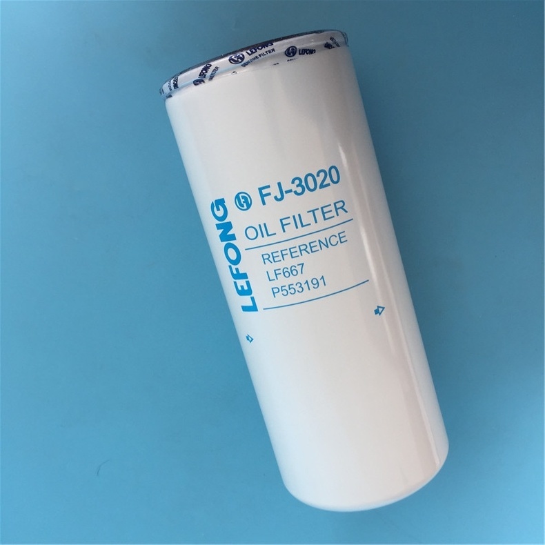 Precio de fábrica buena excavadora de buena calidad de aceite/combustible/agua/aire/filtro hidráulico Fj-3020 Lf667 P553191 D6114 Yc6108 Filtro de aceite