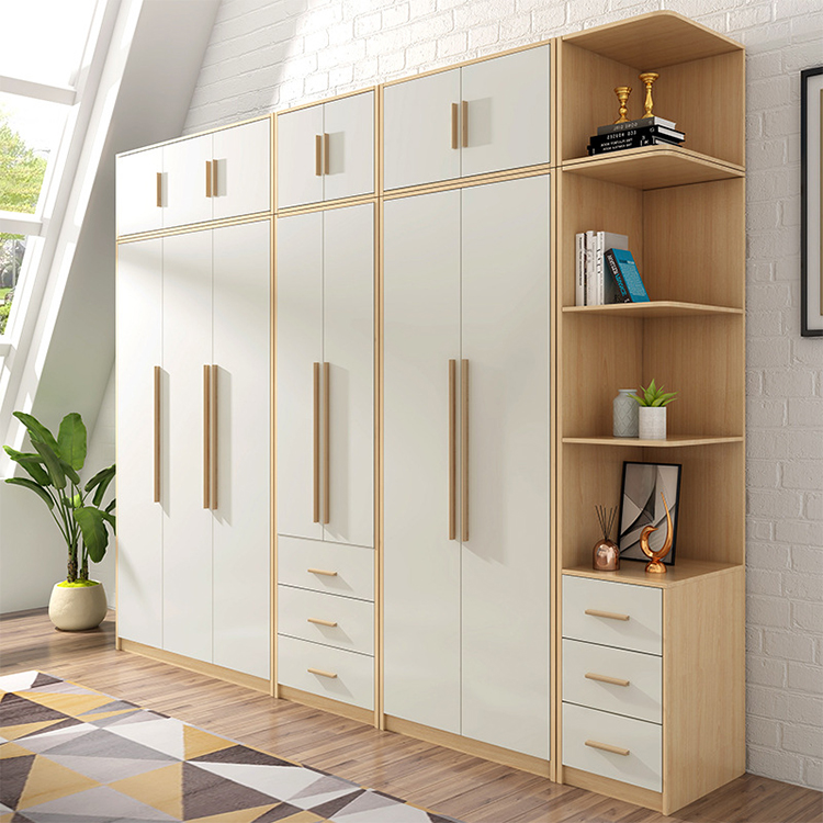Customized Modern Bedroom Clothes MDF Wooden Cabinet Wardrobe Furniture