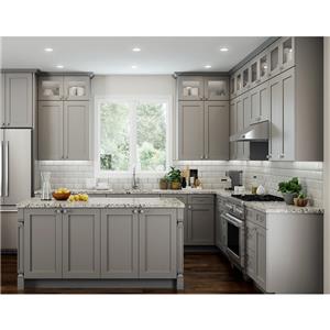 American Style Gray Shaker Wood kitchen Cabinet Set Design