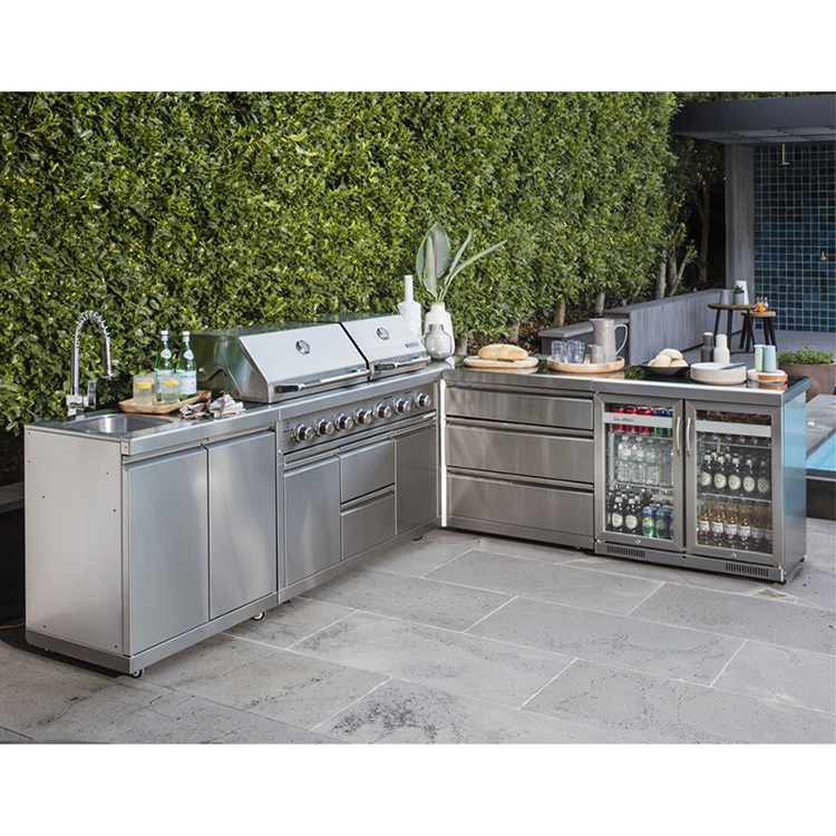 Modern Outdoor BBQ Stainless Steel Modular Kitchen Set China