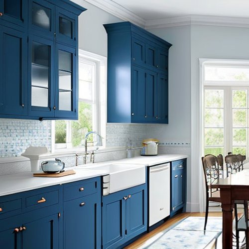 blue and white kitchen cabinets - China Manufacturer & Supplier