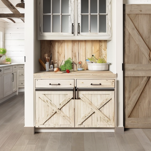 barn door kitchen cabinets