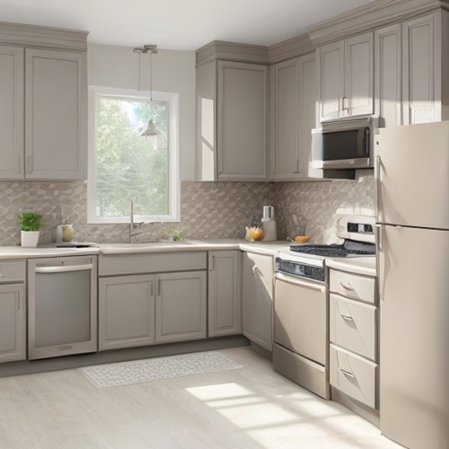 taupe greige kitchen cabinets