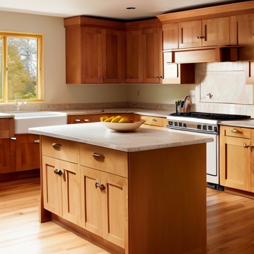 maple shaker kitchen cabinets