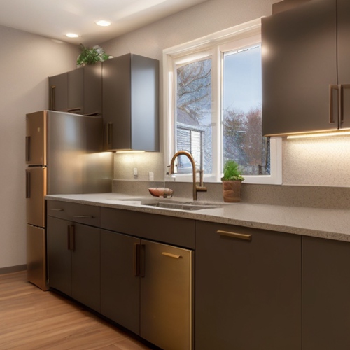 urbane bronze kitchen cabinets