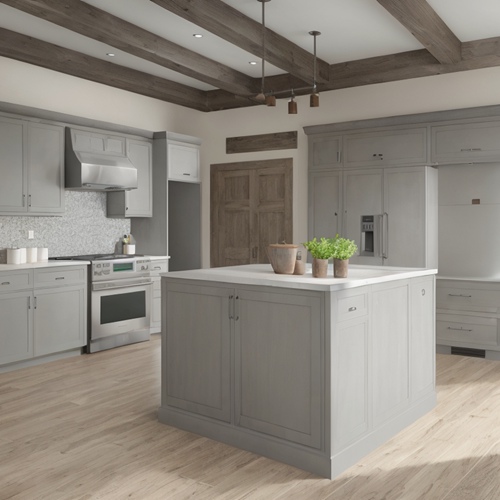 gray stained cabinets