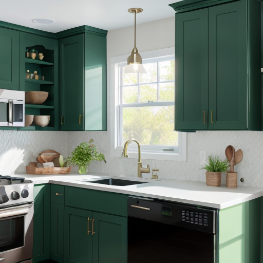 Going Green: Styling Your Kitchen with Green Cabinets and Black Countertops