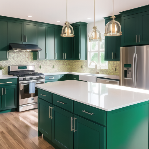 Why people like to choose green cabinets black countertops