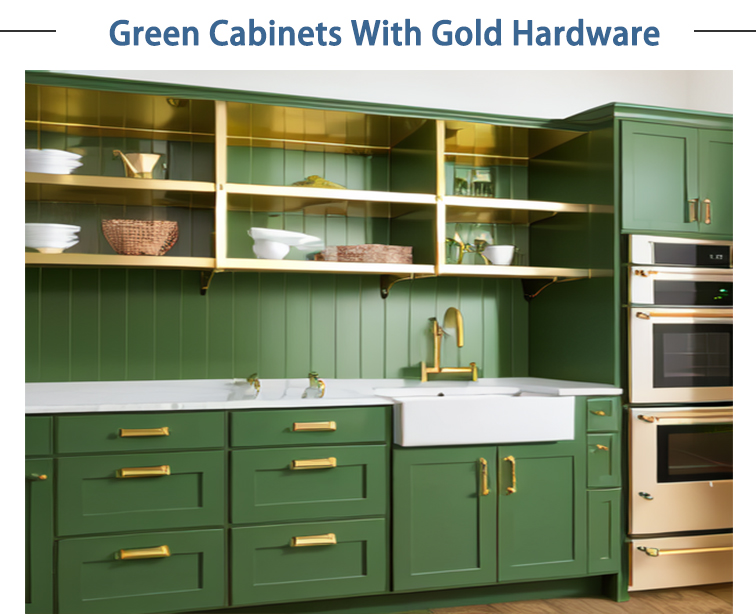 Green Cabinets with Gold Hardware: A Stylish Combination for Modern Kitchens