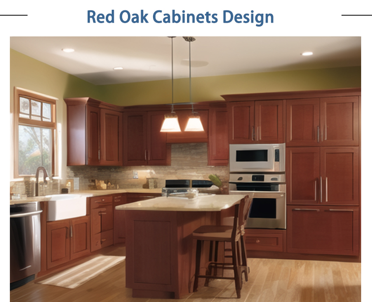 red oak cabinets