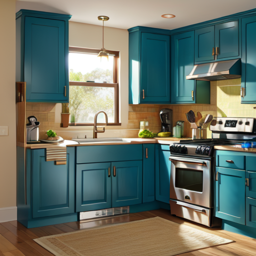 Elevate Your Kitchen Design with Blue-Green Cabinets: A Perfect Blend of Serenity and Sophistication