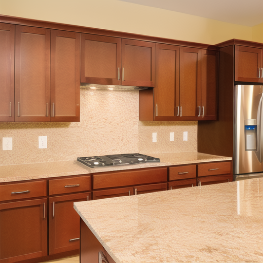 Natural Cherry Cabinets with Quartz Countertops