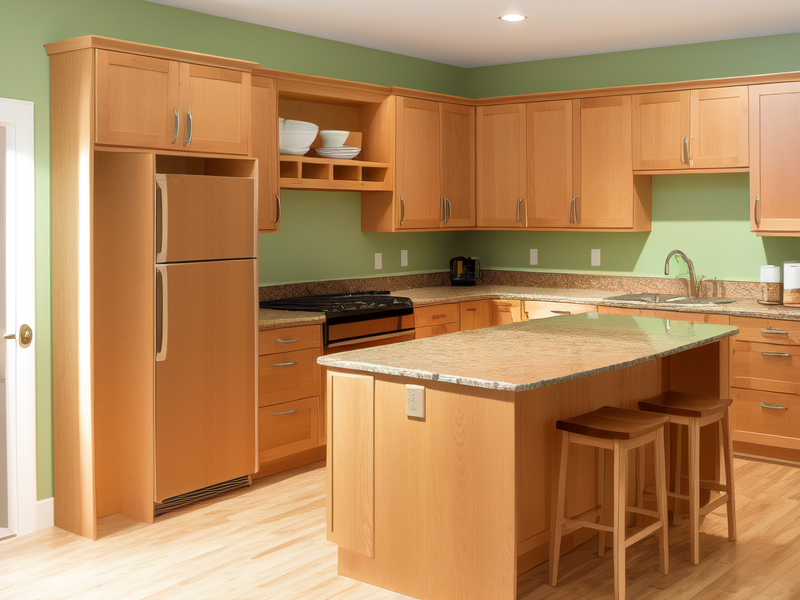 modern honey oak kitchen cabinets