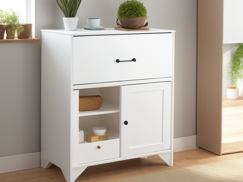 white wooden cabinet