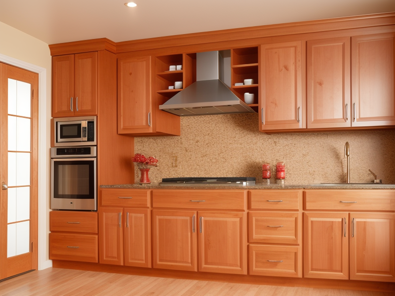 natural cherry cabinets