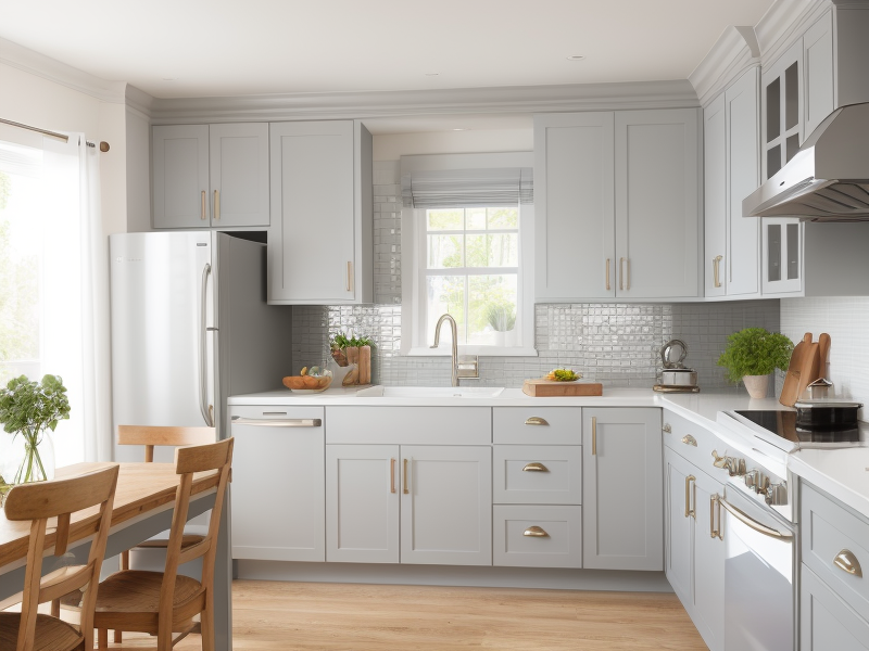 pale grey light grey kitchen cabinets