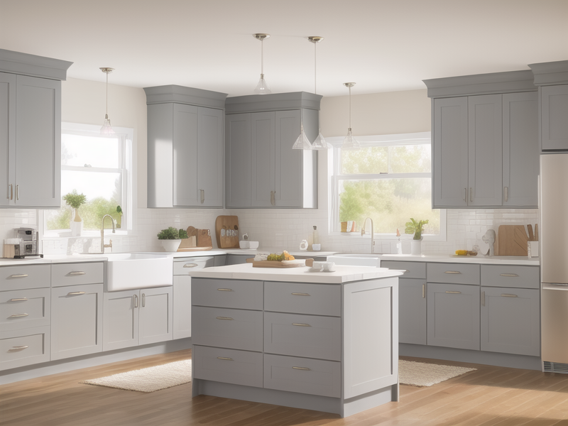 pale grey light grey kitchen cabinets