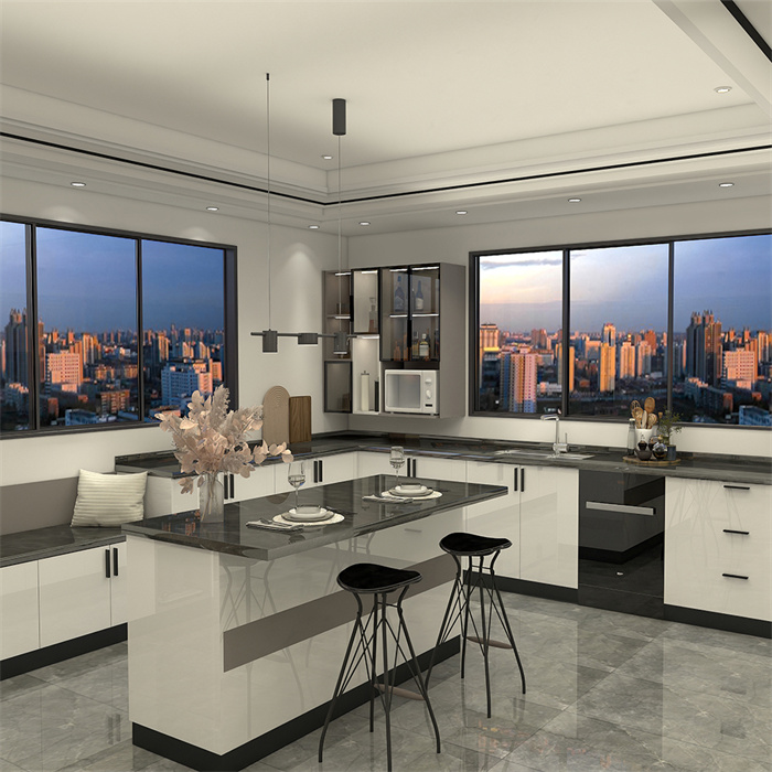 modular storage kitchen particle board cabinet