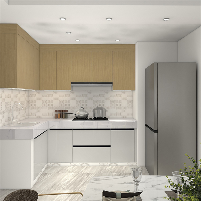 red kitchen cabinet set