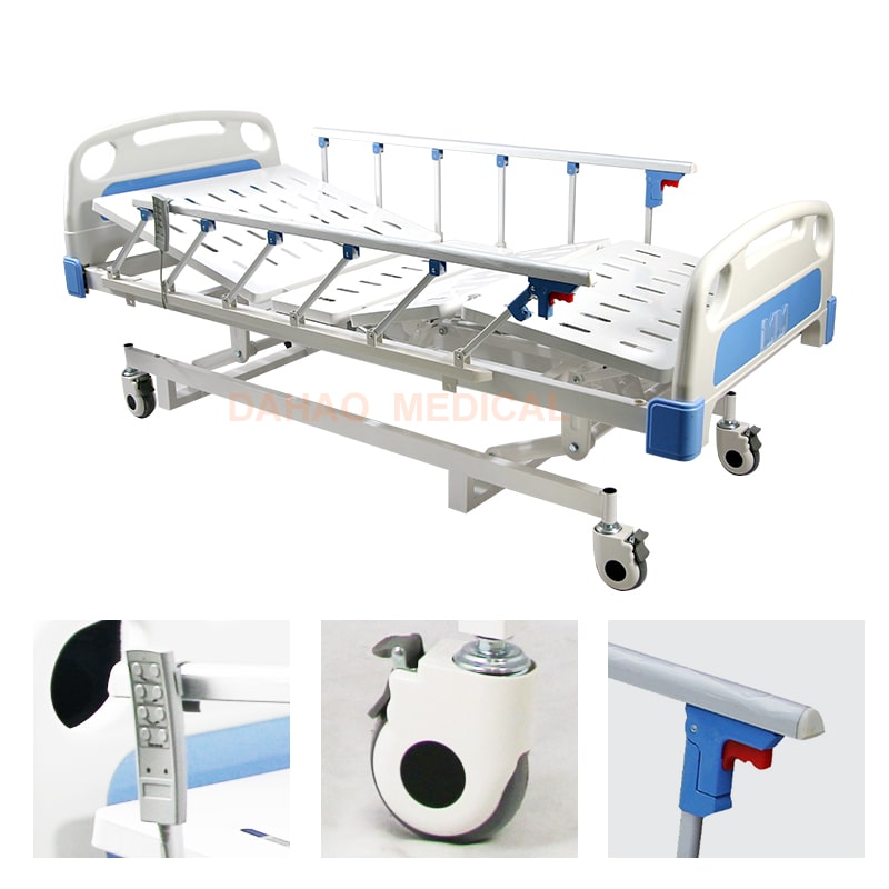 Three Functions Super Low Height Electric Medical Care Bed