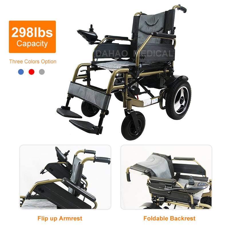 120 KG Loading Weight Folding Dual-purpose Manually Electric Power Wheelchair