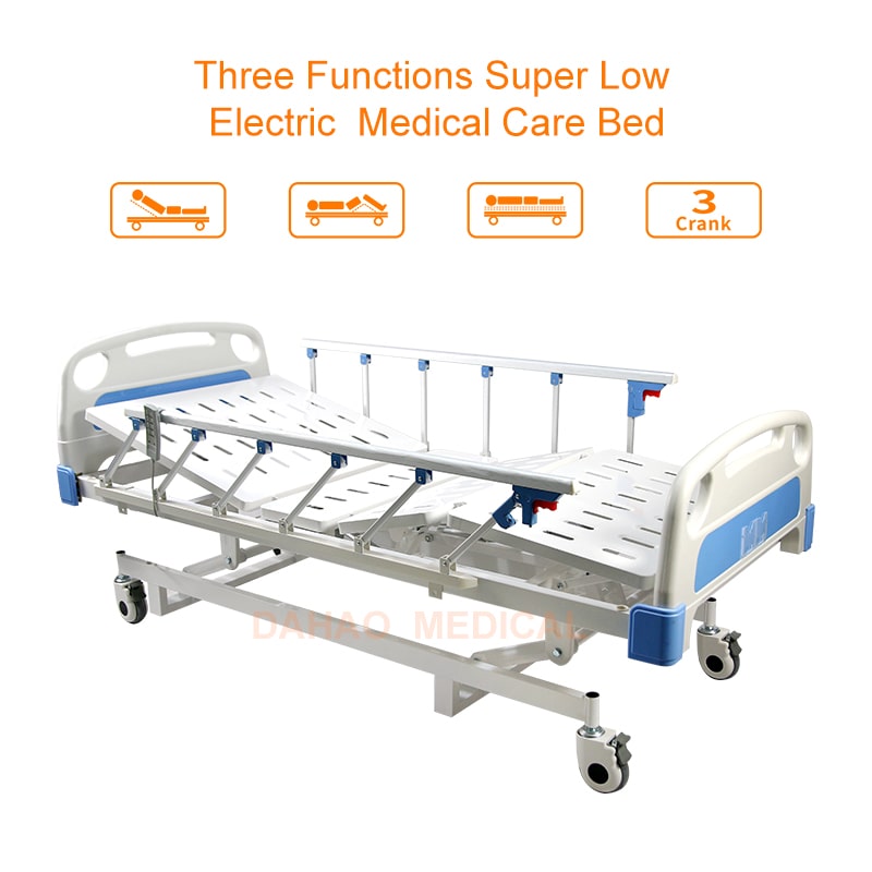 3-Section Electric Medical Bed with Super Low Height