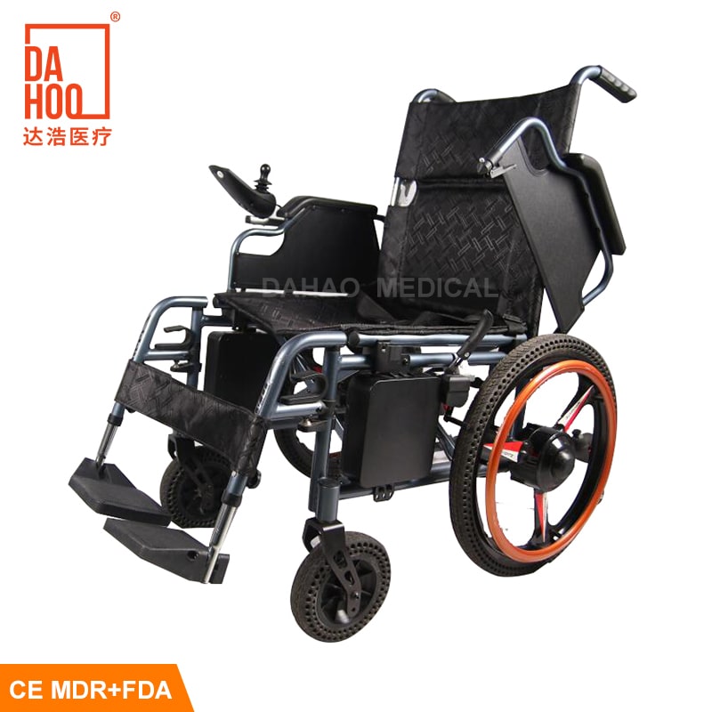 120 KG Poids de chargement Pliant le fauteuil roulant électrique manuel à double usage
