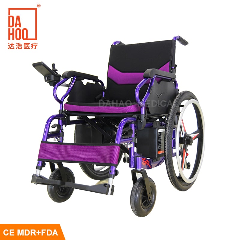 Faltbarer, manuell elektrisch betriebener Rollstuhl mit zwei Zwecken der Neuankömmlinge