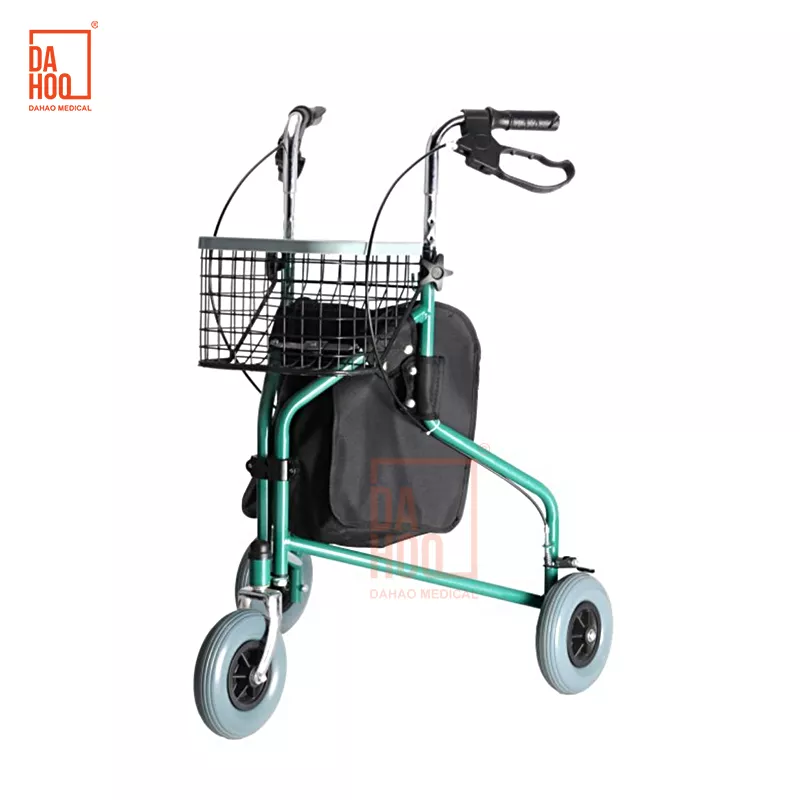 Folding Aluminum Outdoor Rollator Walker With Seat For Disable