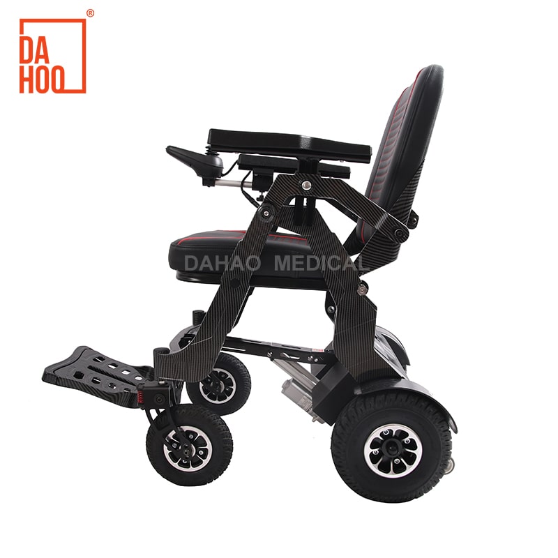 Multifunctional portable wheelchair trolley folding high back electric wheelchair