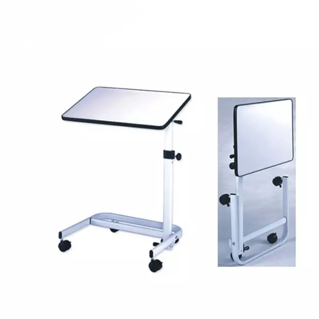 Foldable Portable Overbed Table for Patient Medical and hospital bed table dining table for laptop set